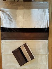 NEXT chocolate Velvet Panel Double Duvet cover + Pillowcase Bed Set Bedding