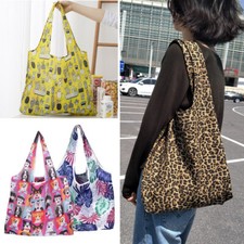 Reusable Large Foldable Ladies Shopping Bag Eco Tote Handbag Fold Away Bag NEW