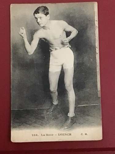 Early french boxing postcard - early,