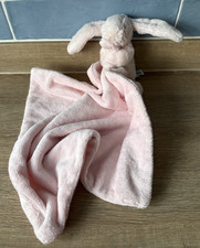 Jellycat Bashful Bunny Soother Rabbit Pink Velour Comforter Baby Blankie
