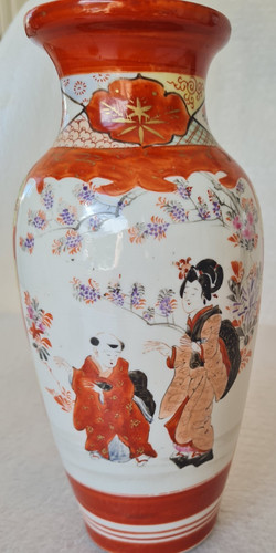 Antique japanese kutani vase - antique,
