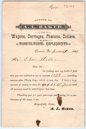 Letterhead baker wagons - a,