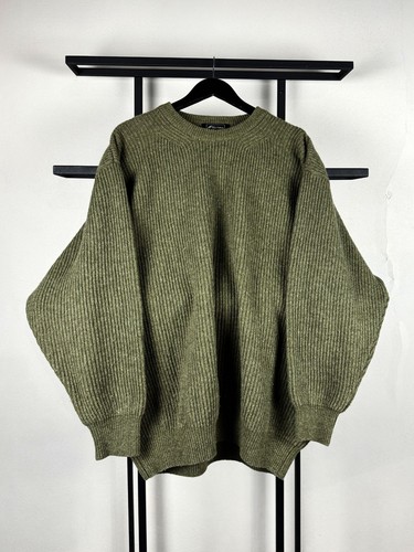 Olive knit sweater oversized - sweater,