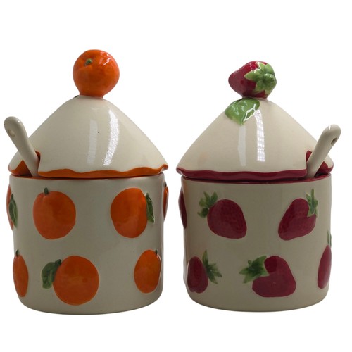 Ceramic jam pot with lids - jam,