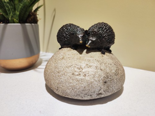 Resin hedgehogs rock - resin, a