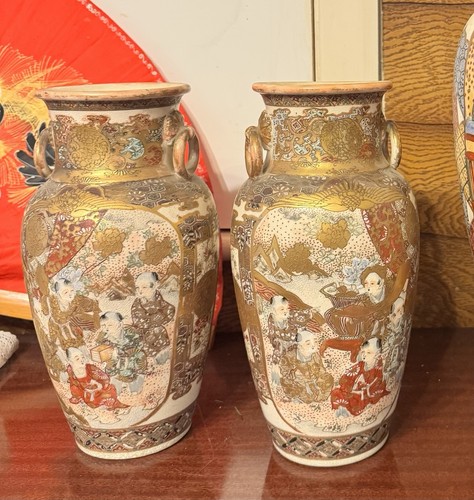 Pair antique japanese satsuma - antique,
