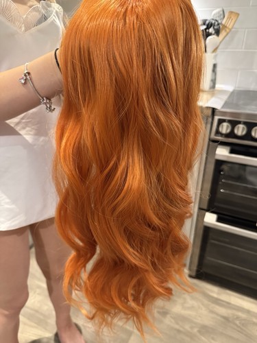 Orange ginger lace front - orange,
