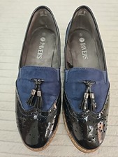 PAVERS Navy Suede & Patent