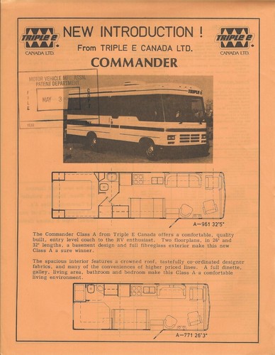 Motor home brochure - motor, triple