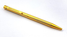 VINTAGE SHEAFFER TARGA BALLPOINT PEN IN GOLD PLATED LINED PATTERN MADE IN USA