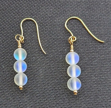 9ct gold rainbow moonstone - 9ct,