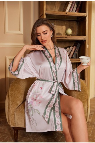 Ladies elegant satin dressing - elegant,