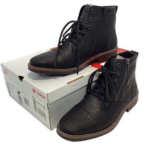 Rieker black lined ankle - black,