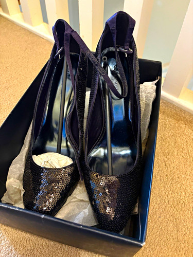 Purple sequin point toe - purple,