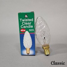 bell twisted clear candle 40W