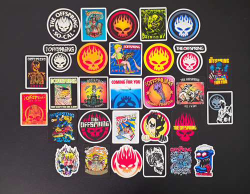 Punk rock skull - skull, stickers
