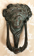 ANTIQUE, BRONZE, GREEK GODDESS, DOOR KNOCKER