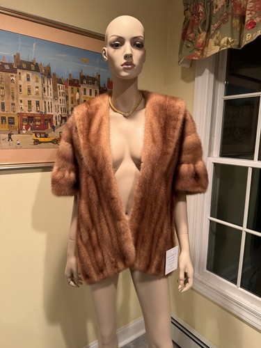 Light brown mink real fur - light,
