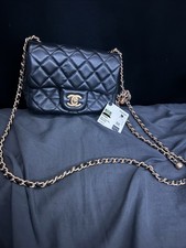 CHANEL Black Mini Square Pearl