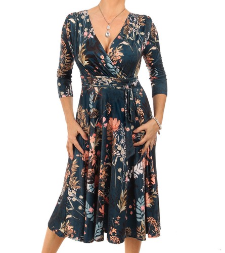 New dark teal floral fit - floral,