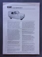 RELIANT REGAL 3/30 5 CWT