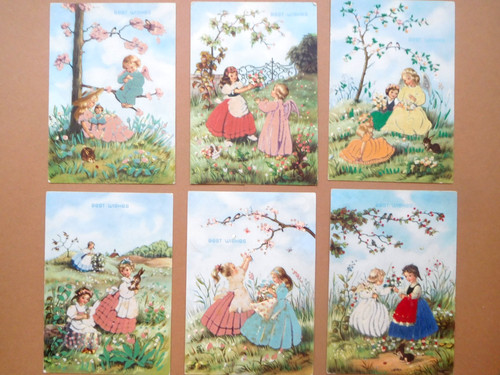 Vintage childrens postcards - childrens,