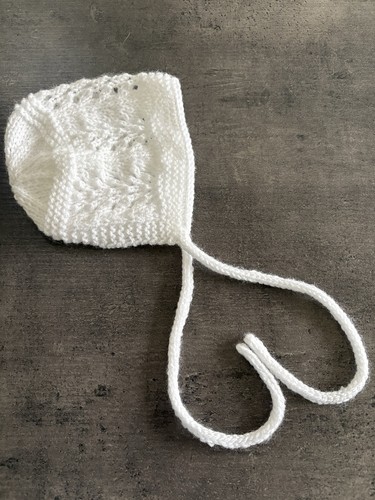 New hand knitted baby bonnet - baby,