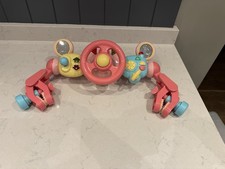Clip On Steering Wheel Toy Lights And Sounds Pink ELC