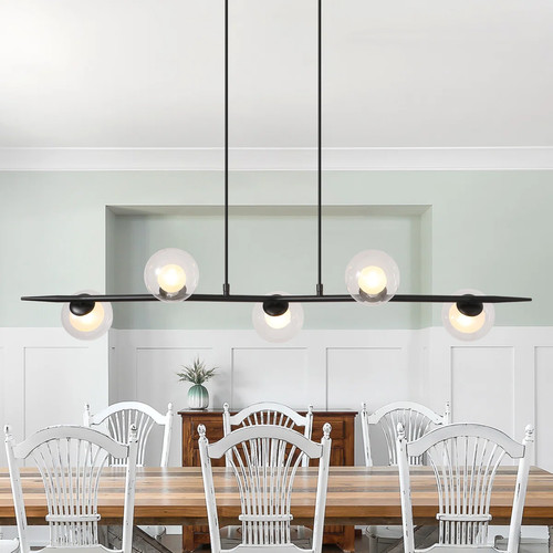 Linear glass pendant light - pendant,