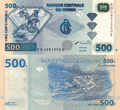 Congo 500 francs - 500,