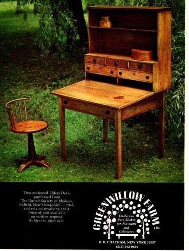 1975 shaker elders desk print - shaker,