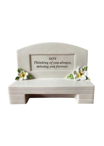 Son bench graveside memorial - graveside,