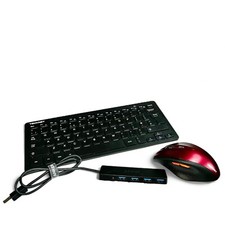 TECKNET Bluetooth Bundle : Wireless Keyboard + Cordless Mouse + ANKER USB Hub