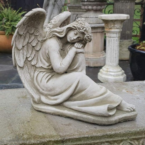 Resting angels stone garden - angels,
