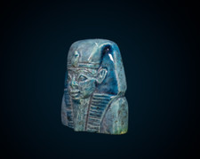 Ancient Egyptian Antiques Glazed Stone Pharaonic Bust Of King Tutankhamun BC