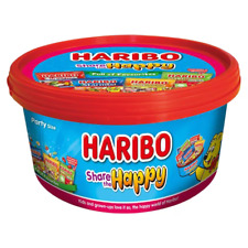 Haribo Share The Happy Mini Bags Sweets Tub, 600g Perfect For Sharing At Parties