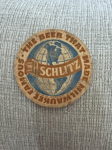 Schlitz beer coaster - beer,