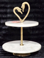 Marble Heart Swan 2-Tier