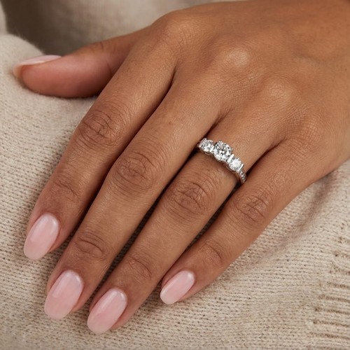 Engagement ring 14k white gold - 14k,
