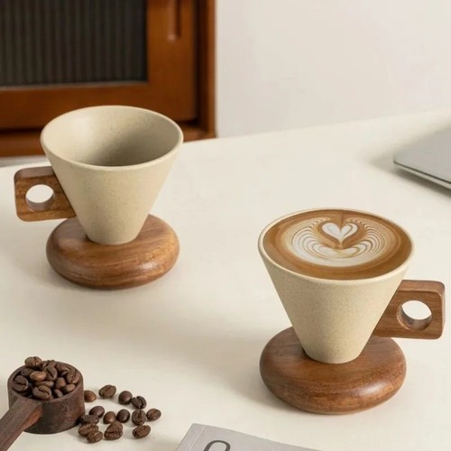 Cone shaped coffee cup - coffee,
