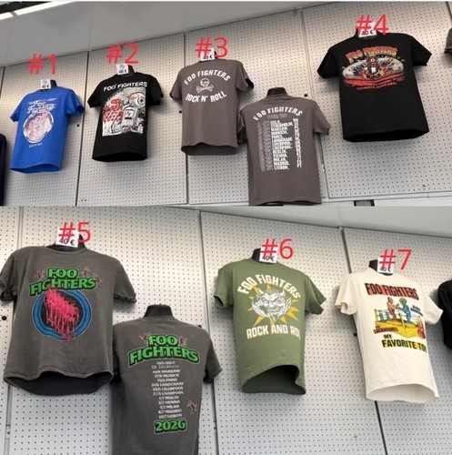 Foo fighters concert shirts - concert, t-shirts