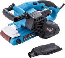 KATSU 1050W Belt Sander 76x533mm 6-Speed LED Light Dust Bag Tool-Free Change