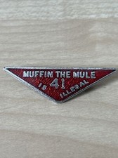 Muffin The Mule Is Illegal 41 Pin Badge Ace Cafe Rocker Rally Biker