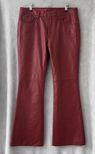 Genuine red lambskin leather - genuine,