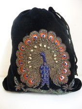Embroidered Peacock Velvet