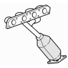 Type Approved Exhaust Manifold Catalytic Converter for BMW 318 i 2.0 (2005-2007)