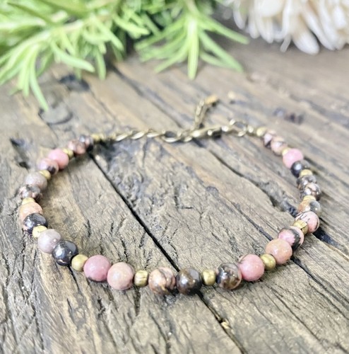 Tiny gemstone beaded bracelet - tiny,