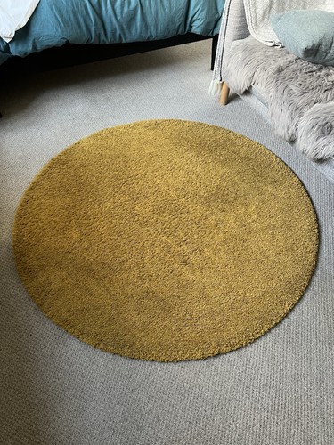 Ikea adum rug round yellow - adum,
