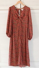 Topshop Midi Dress Size 14 Red