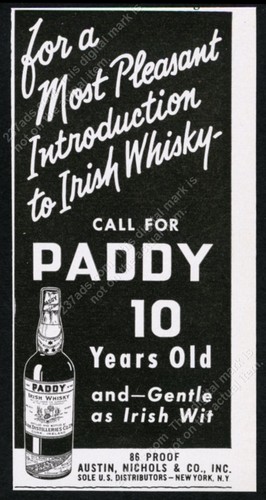 1959 paddy irish whiskey - irish,